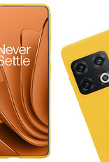 Nomfy OnePlus 10 Pro Hoesje Siliconen - OnePlus 10 Pro Hoesje Geel Case - OnePlus 10 Pro Cover Siliconen Back Cover - Geel 2 Stuks