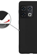 Nomfy Hoesje Geschikt voor OnePlus 10 Pro Hoesje Siliconen Cover Case - Hoes Geschikt voor OnePlus 10 Pro Hoes Back Case - 2-PACK - Zwart