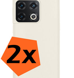 Nomfy Nomfy OnePlus 10 Pro Hoesje Siliconen - Wit - 2 PACK
