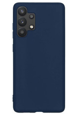 BASEY. Hoes Geschikt voor Samsung A13 4G Hoesje Siliconen Back Cover Case - Hoesje Geschikt voor Samsung Galaxy A13 4G Hoes Cover Hoesje - Donkerblauw