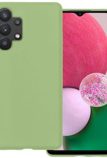 BASEY. Hoes Geschikt voor Samsung A13 4G Hoesje Siliconen Back Cover Case - Hoesje Geschikt voor Samsung Galaxy A13 4G Hoes Cover Hoesje - Groen