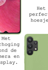 BASEY. Hoes Geschikt voor Samsung A13 4G Hoesje Siliconen Back Cover Case - Hoesje Geschikt voor Samsung Galaxy A13 4G Hoes Cover Hoesje - Groen