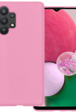BASEY. Hoes Geschikt voor Samsung A13 4G Hoesje Siliconen Back Cover Case - Hoesje Geschikt voor Samsung Galaxy A13 4G Hoes Cover Hoesje - Lichtroze