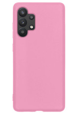 BASEY. Hoes Geschikt voor Samsung A13 4G Hoesje Siliconen Back Cover Case - Hoesje Geschikt voor Samsung Galaxy A13 4G Hoes Cover Hoesje - Lichtroze