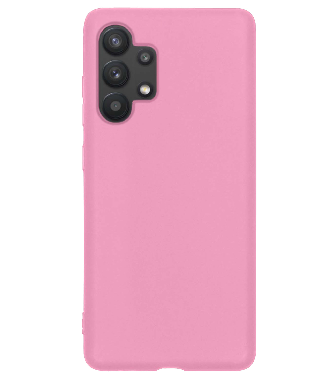 BASEY. Hoes Geschikt voor Samsung A13 4G Hoesje Siliconen Back Cover Case - Hoesje Geschikt voor Samsung Galaxy A13 4G Hoes Cover Hoesje - Lichtroze