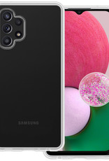 BASEY. Hoes Geschikt voor Samsung A13 4G Hoesje Siliconen Back Cover Case - Hoesje Geschikt voor Samsung Galaxy A13 4G Hoes Cover Hoesje - Transparant