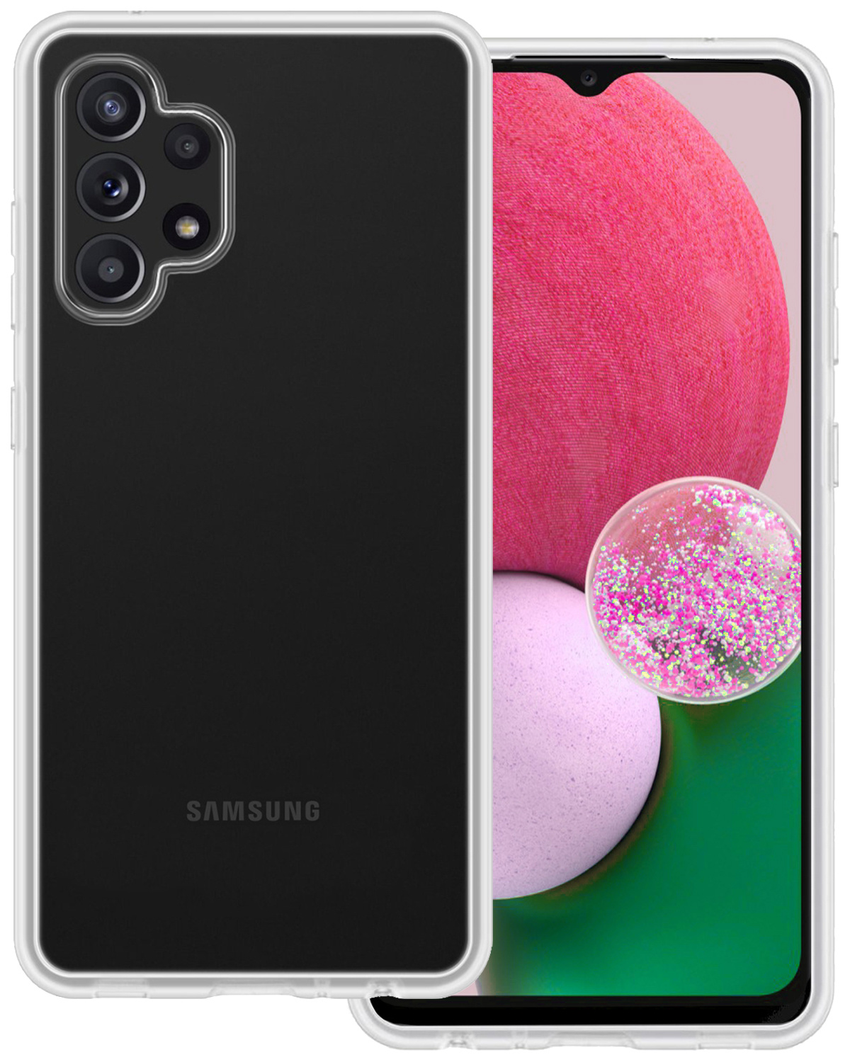 BASEY. Hoes Geschikt voor Samsung A13 4G Hoesje Siliconen Back Cover Case - Hoesje Geschikt voor Samsung Galaxy A13 4G Hoes Cover Hoesje - Transparant