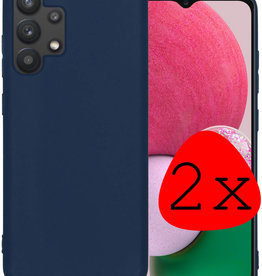 BASEY. BASEY. Samsung Galaxy A13 4G Hoesje Siliconen - Donkerblauw - 2 PACK