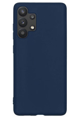 Hoes Geschikt voor Samsung A13 4G Hoesje Siliconen Back Cover Case - Hoesje Geschikt voor Samsung Galaxy A13 4G Hoes Cover Hoesje - Donkerblauw - 2 Stuks