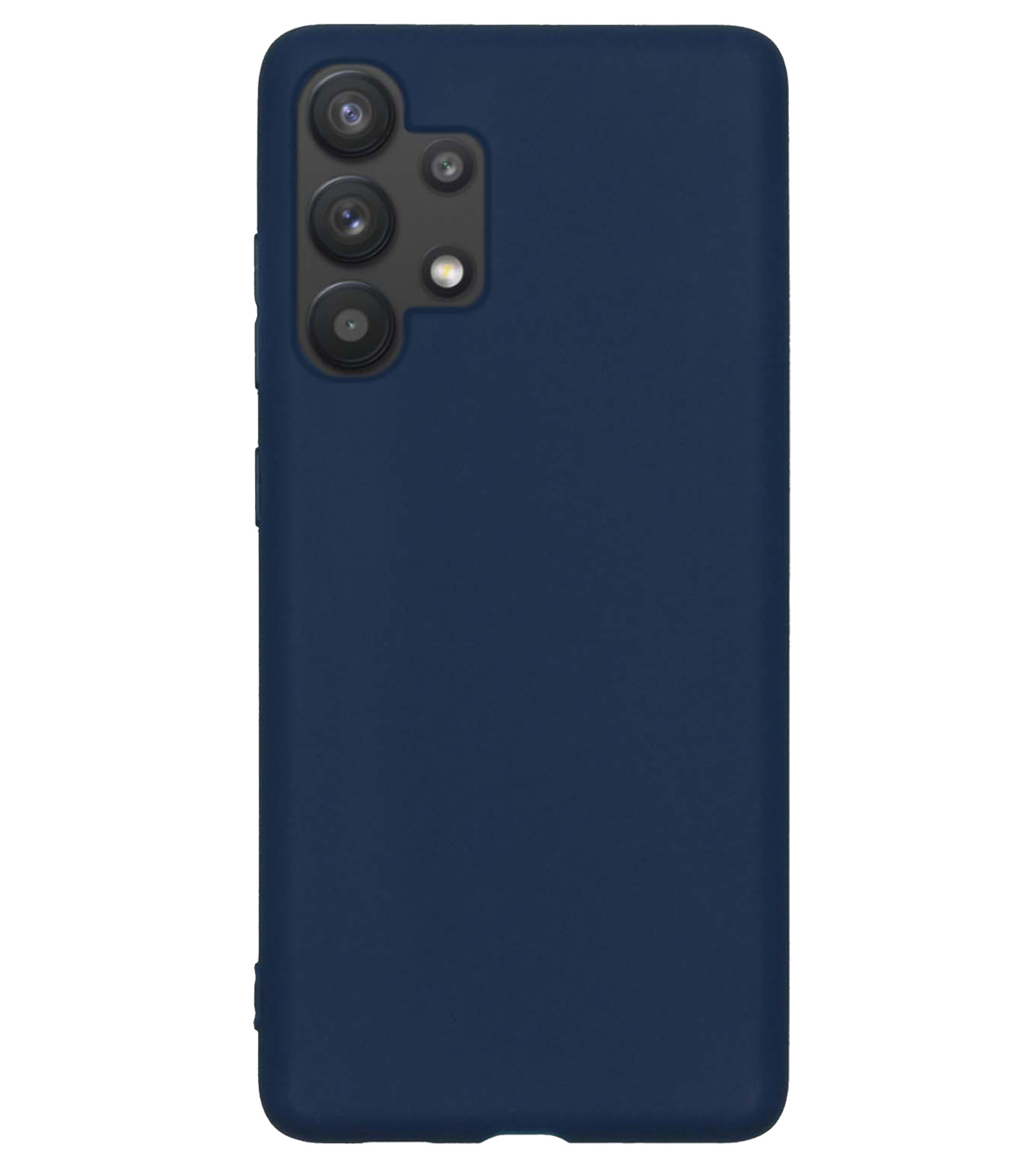 Hoes Geschikt voor Samsung A13 4G Hoesje Siliconen Back Cover Case - Hoesje Geschikt voor Samsung Galaxy A13 4G Hoes Cover Hoesje - Donkerblauw - 2 Stuks