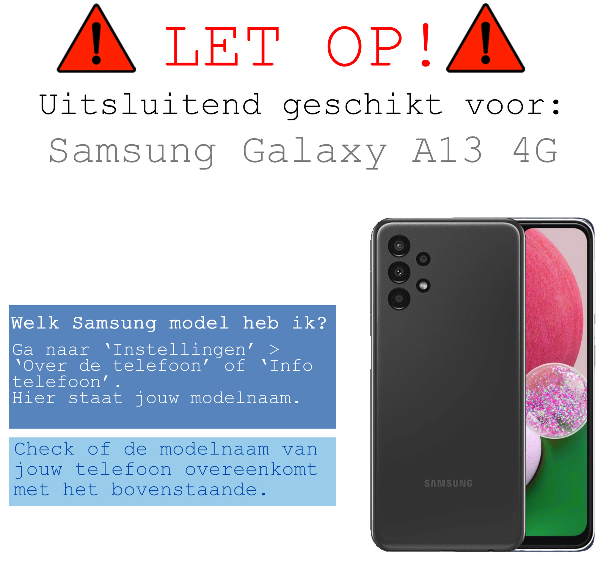 BASEY. Hoes Geschikt voor Samsung A13 4G Hoesje Siliconen Back Cover Case - Hoesje Geschikt voor Samsung Galaxy A13 4G Hoes Cover Hoesje - Donkerblauw - 2 Stuks