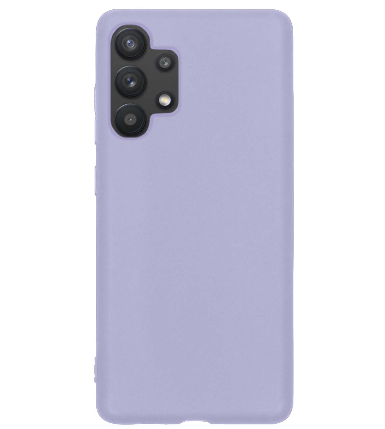 Hoes Geschikt voor Samsung A13 4G Hoesje Siliconen Back Cover Case - Hoesje Geschikt voor Samsung Galaxy A13 4G Hoes Cover Hoesje - Lila - 2 Stuks