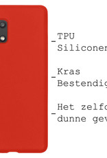 BASEY. Hoes Geschikt voor Samsung A13 4G Hoesje Siliconen Back Cover Case - Hoesje Geschikt voor Samsung Galaxy A13 4G Hoes Cover Hoesje - Rood - 2 Stuks