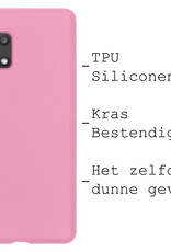 BASEY. Hoes Geschikt voor Samsung A13 4G Hoesje Siliconen Back Cover Case - Hoesje Geschikt voor Samsung Galaxy A13 4G Hoes Cover Hoesje - Lichtroze - 2 Stuks