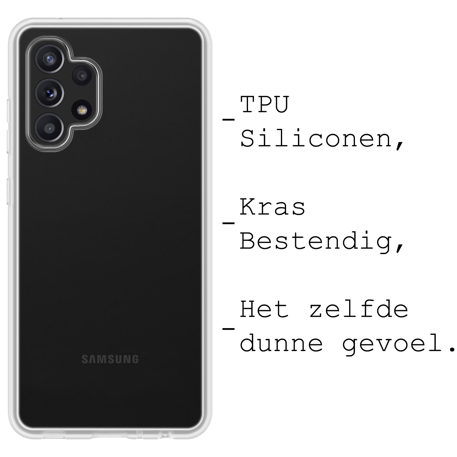 BASEY. Hoes Geschikt voor Samsung A13 4G Hoesje Siliconen Back Cover Case - Hoesje Geschikt voor Samsung Galaxy A13 4G Hoes Cover Hoesje - Transparant - 2 Stuks