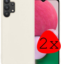 BASEY. BASEY. Samsung Galaxy A13 4G Hoesje Siliconen - Wit - 2 PACK