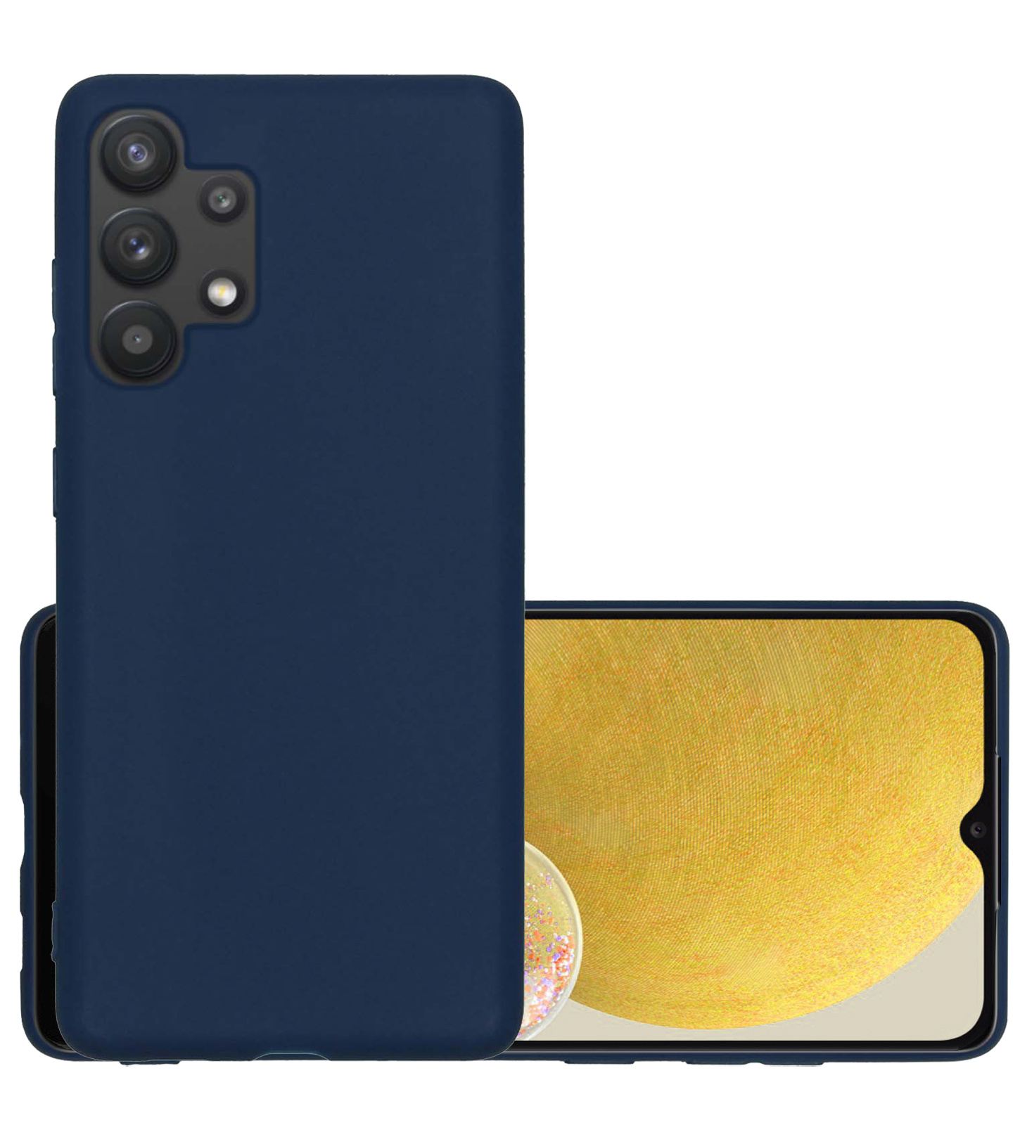 NoXx Hoes Geschikt voor Samsung A13 4G Hoesje Cover Siliconen Back Case Hoes - Donkerblauw