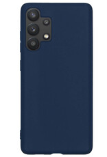 NoXx Hoes Geschikt voor Samsung A13 4G Hoesje Cover Siliconen Back Case Hoes - Donkerblauw