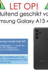 Hoes Geschikt voor Samsung A13 4G Hoesje Cover Siliconen Back Case Hoes - Geel