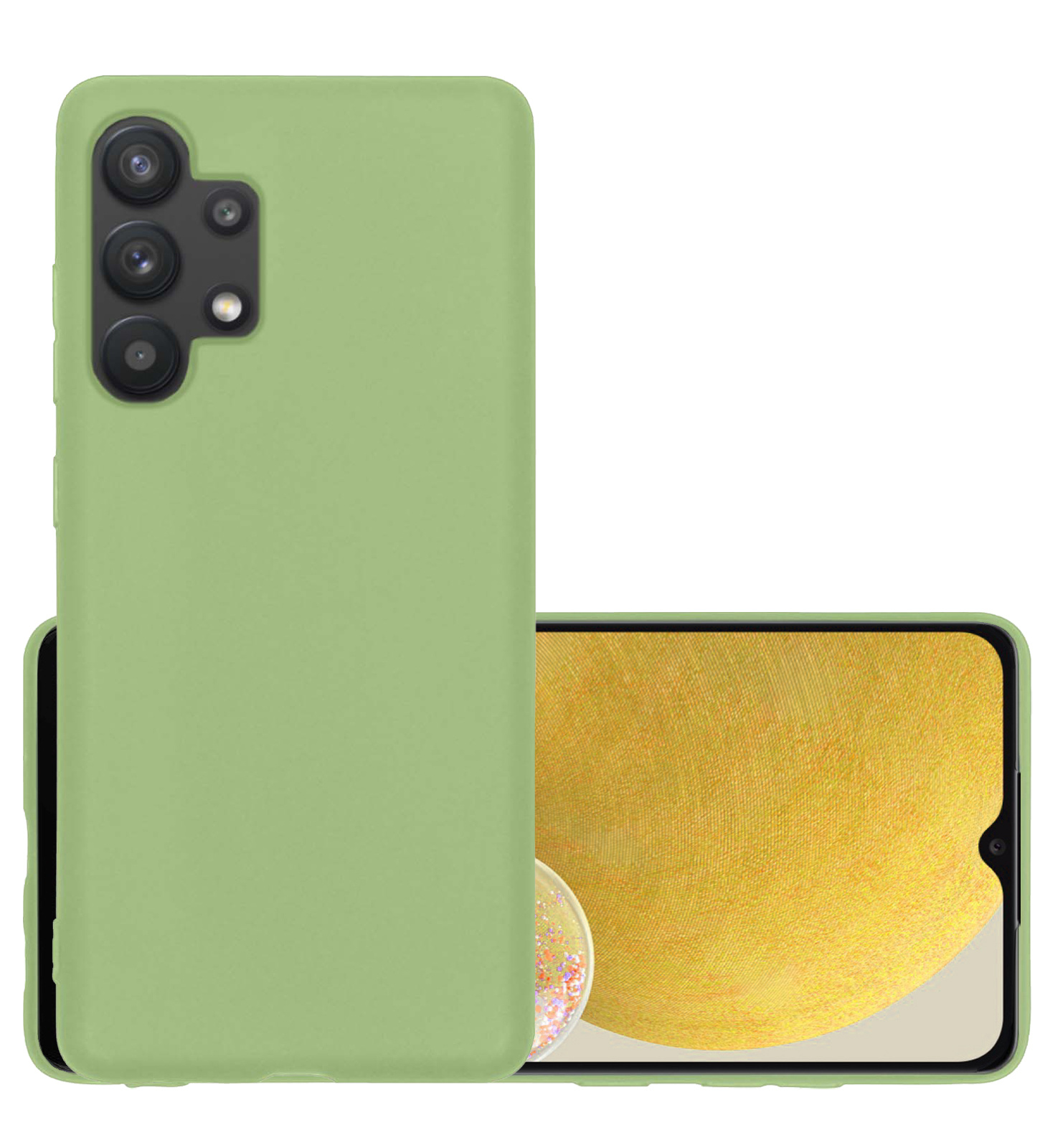 NoXx Hoes Geschikt voor Samsung A13 4G Hoesje Cover Siliconen Back Case Hoes - Groen