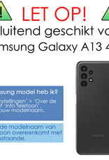 NoXx Hoes Geschikt voor Samsung A13 4G Hoesje Cover Siliconen Back Case Hoes - Groen