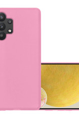 NoXx Hoes Geschikt voor Samsung A13 4G Hoesje Cover Siliconen Back Case Hoes - Lichtroze