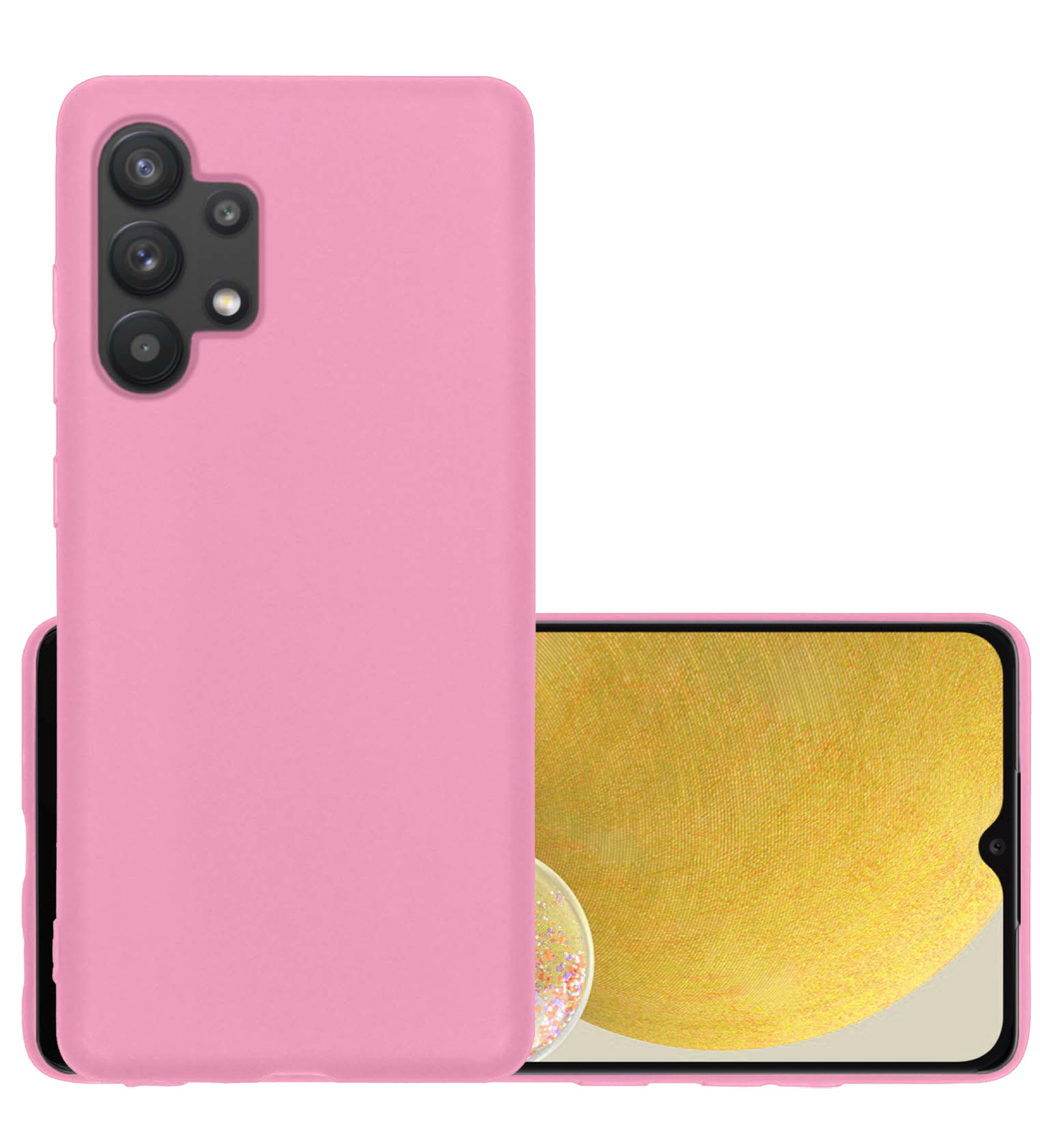 NoXx Hoes Geschikt voor Samsung A13 4G Hoesje Cover Siliconen Back Case Hoes - Lichtroze