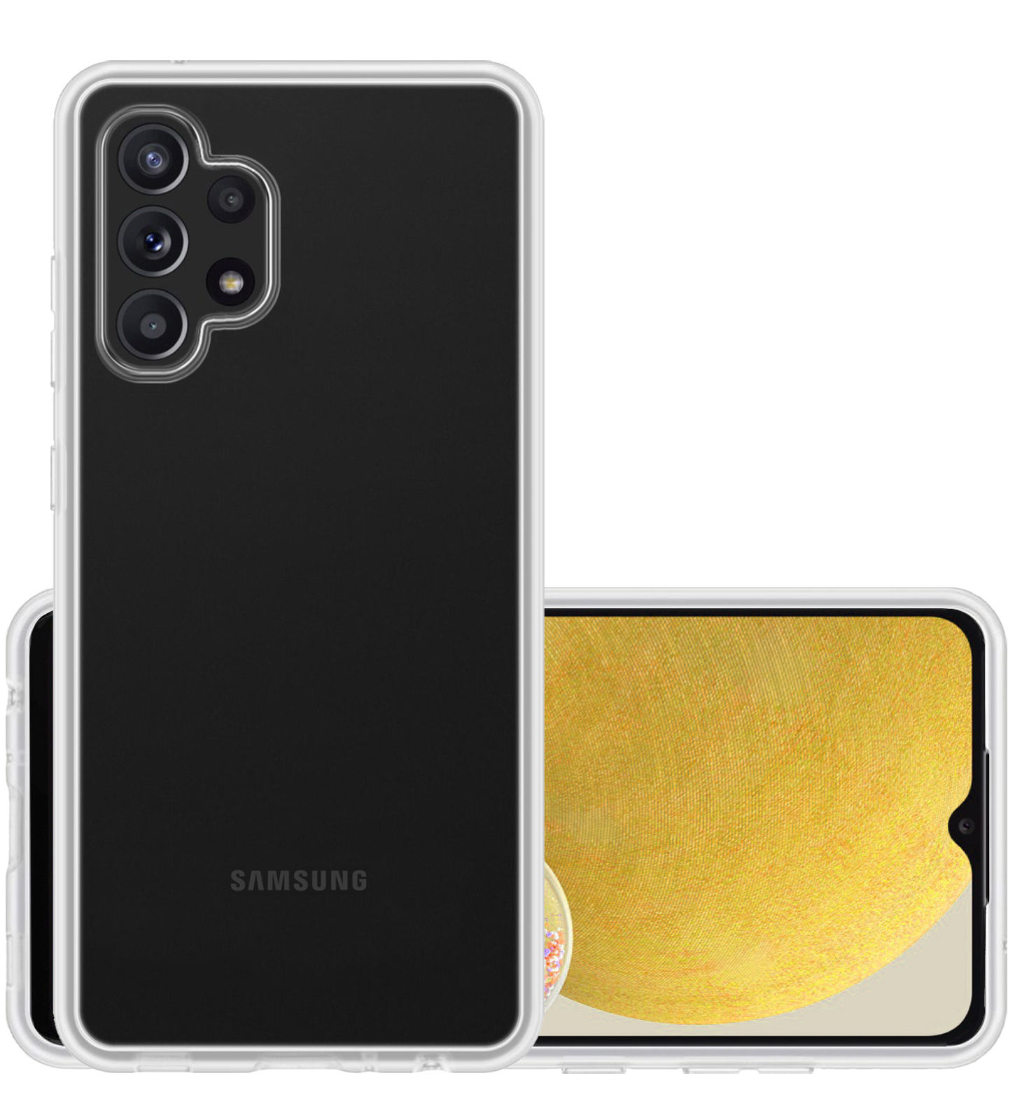 NoXx Hoes Geschikt voor Samsung A13 4G Hoesje Cover Siliconen Back Case Hoes - Transparant