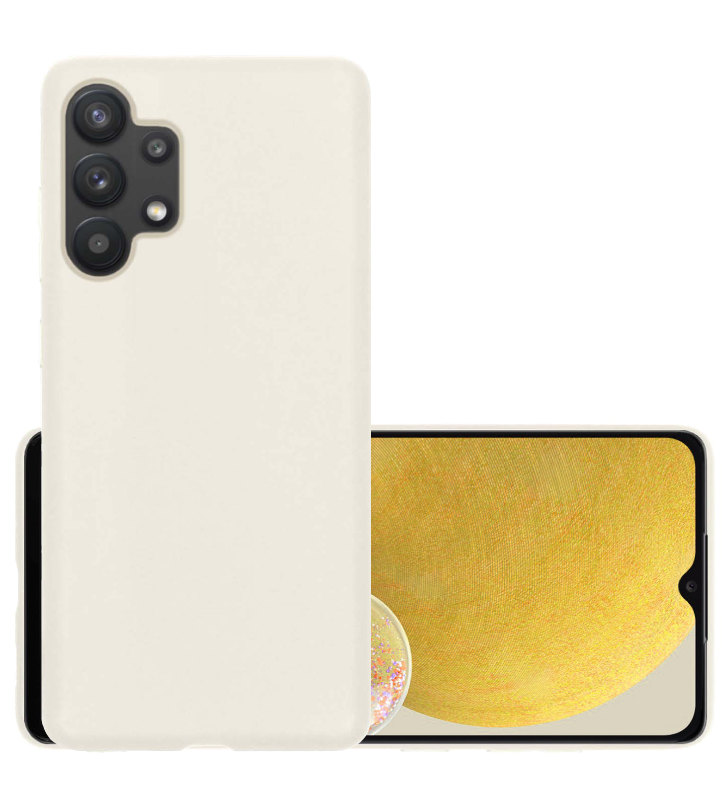 NoXx Hoes Geschikt voor Samsung A13 4G Hoesje Cover Siliconen Back Case Hoes - Wit