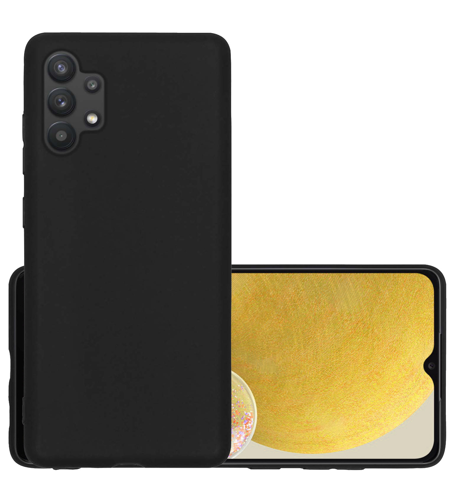 NoXx Hoes Geschikt voor Samsung A13 4G Hoesje Cover Siliconen Back Case Hoes - Zwart