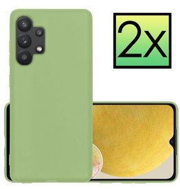 NoXx NoXx Samsung Galaxy A13 4G Hoesje Siliconen - Groen - 2 PACK