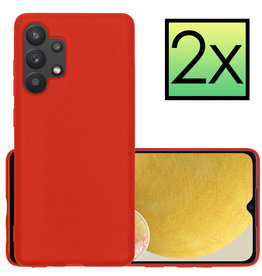 NoXx NoXx Samsung Galaxy A13 4G Hoesje Siliconen - Rood - 2 PACK
