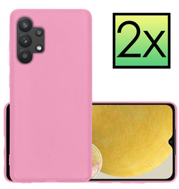 NoXx NoXx Samsung Galaxy A13 4G Hoesje Siliconen - Lichtroze - 2 PACK