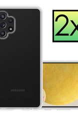 NoXx Hoes Geschikt voor Samsung A13 4G Hoesje Cover Siliconen Back Case Hoes - Transparant - 2x