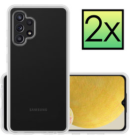 NoXx Samsung Galaxy A13 4G Hoesje Siliconen - Transparant - 2 PACK