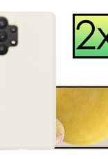 NoXx Hoes Geschikt voor Samsung A13 4G Hoesje Cover Siliconen Back Case Hoes - Wit - 2x