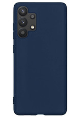Nomfy Hoesje Geschikt voor Samsung A13 4G Hoesje Siliconen Cover Case - Hoes Geschikt voor Samsung Galaxy A13 4G Hoes Back Case - Donkerblauw
