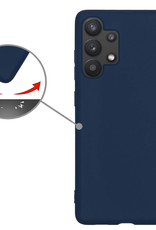 Nomfy Hoesje Geschikt voor Samsung A13 4G Hoesje Siliconen Cover Case - Hoes Geschikt voor Samsung Galaxy A13 4G Hoes Back Case - Donkerblauw