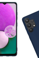 Nomfy Hoesje Geschikt voor Samsung A13 4G Hoesje Siliconen Cover Case - Hoes Geschikt voor Samsung Galaxy A13 4G Hoes Back Case - Donkerblauw