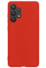 Nomfy Hoesje Geschikt voor Samsung A13 4G Hoesje Siliconen Cover Case - Hoes Geschikt voor Samsung Galaxy A13 4G Hoes Back Case - Rood