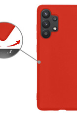 Nomfy Hoesje Geschikt voor Samsung A13 4G Hoesje Siliconen Cover Case - Hoes Geschikt voor Samsung Galaxy A13 4G Hoes Back Case - Rood