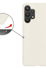 Nomfy Hoesje Geschikt voor Samsung A13 4G Hoesje Siliconen Cover Case - Hoes Geschikt voor Samsung Galaxy A13 4G Hoes Back Case - Wit