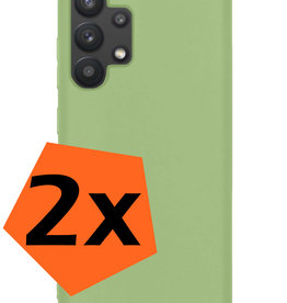 Nomfy Nomfy Samsung Galaxy A13 4G Hoesje Siliconen - Groen - 2 PACK