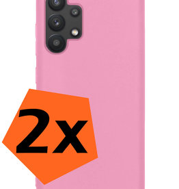Nomfy Nomfy Samsung Galaxy A13 4G Hoesje Siliconen - Lichtroze - 2 PACK