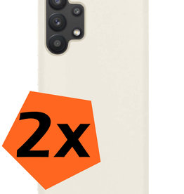 Nomfy Nomfy Samsung Galaxy A13 4G Hoesje Siliconen - Wit - 2 PACK