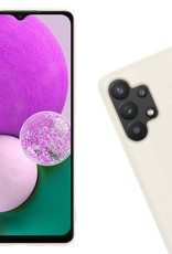 Nomfy Hoesje Geschikt voor Samsung A13 4G Hoesje Siliconen Cover Case - Hoes Geschikt voor Samsung Galaxy A13 4G Hoes Back Case - 2-PACK - Wit