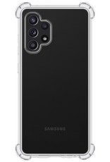 BASEY. Hoes Geschikt voor Samsung A13 4G Hoesje Shock Proof Case Hoes Siliconen Met 2x Screenprotector - Hoesje Geschikt voor Samsung Galaxy A13 4G Hoes Cover Shockproof - Transparant