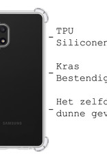 BASEY. Hoes Geschikt voor Samsung A13 4G Hoesje Shock Proof Case Hoes Siliconen Met 2x Screenprotector - Hoesje Geschikt voor Samsung Galaxy A13 4G Hoes Cover Shockproof - Transparant