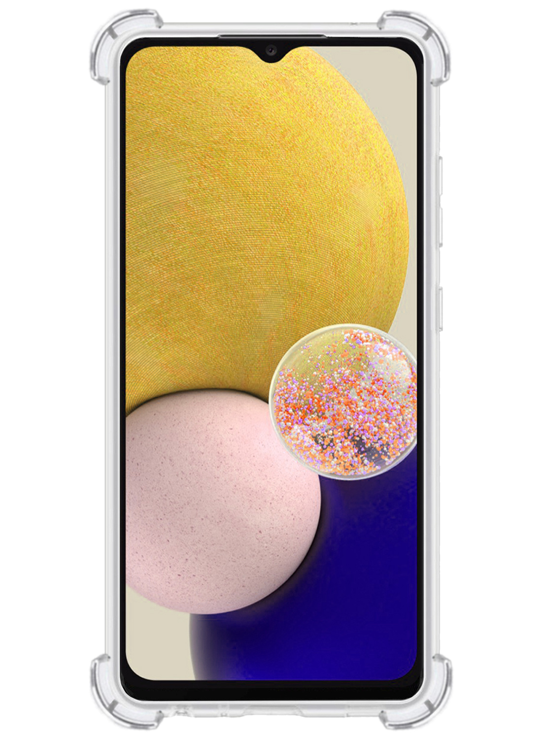 NoXx Hoes Geschikt voor Samsung A13 4G Hoesje Siliconen Cover Shock Proof Back Case Shockproof Hoes Met Screenprotector - Transparant