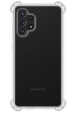 NoXx Hoes Geschikt voor Samsung A13 4G Hoesje Siliconen Cover Shock Proof Back Case Shockproof Hoes Met Screenprotector - Transparant